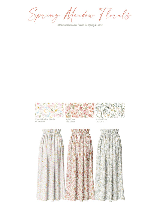 Kyla Floral | Starling Woven Diamond Dot Fabric