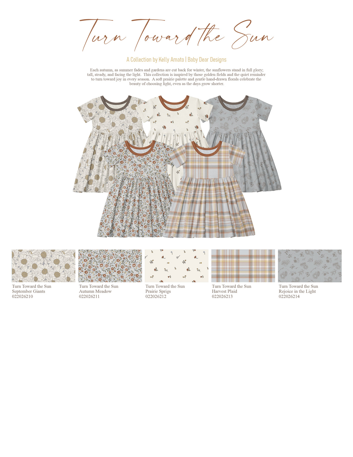 Turn Toward the Sun: Prairie Sprigs | Robin Jersey Knit Fabric