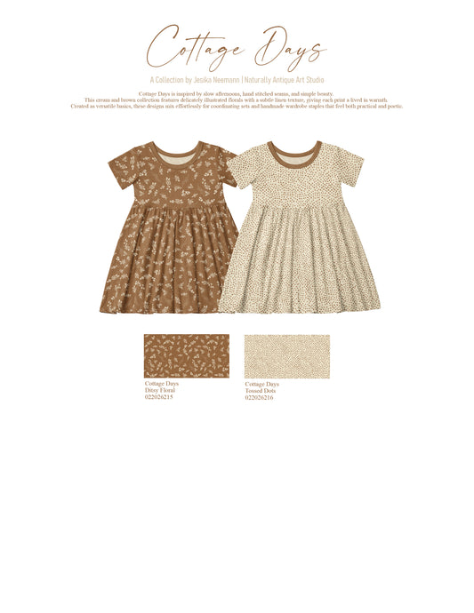 Cottage Days: Ditsy Floral | Robin Jersey Knit Fabric