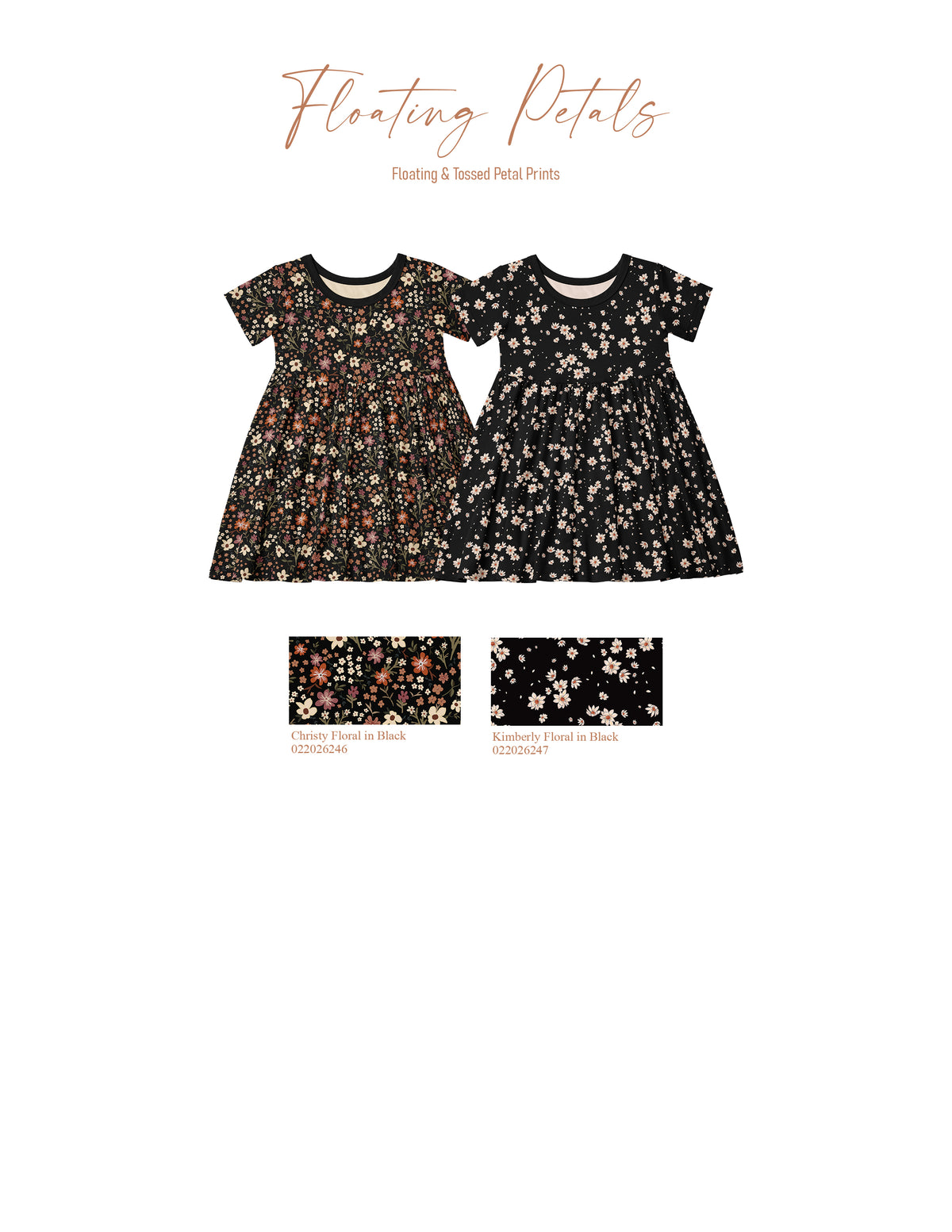 Christy Floral in Black | Robin Jersey Knit Fabric