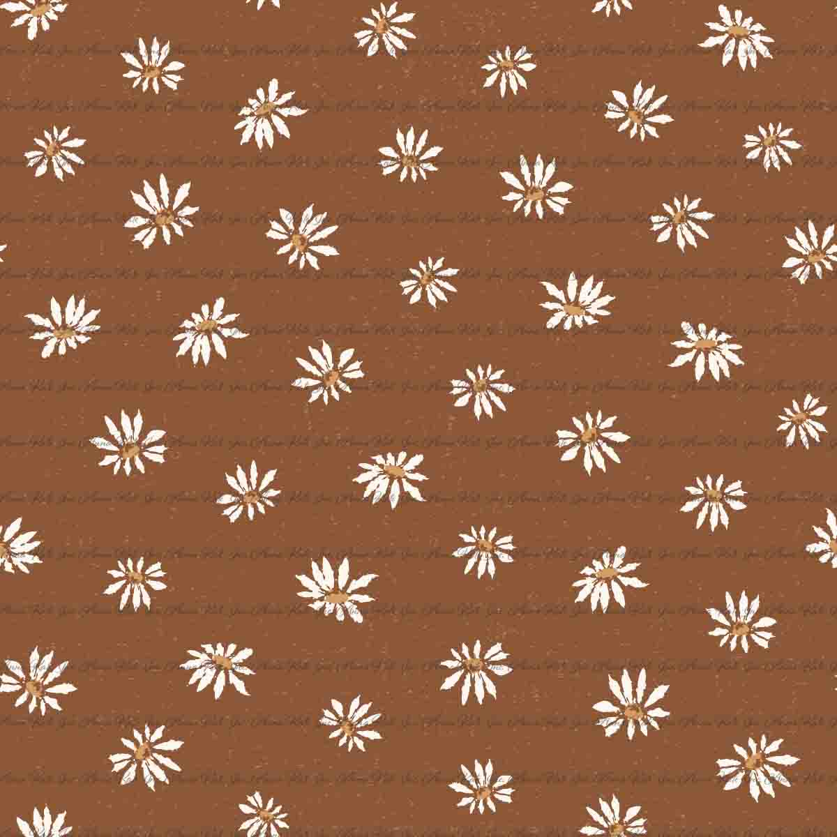 Zinnias in the Highlands: Highland Daisies | Robin Jersey Knit Fabric