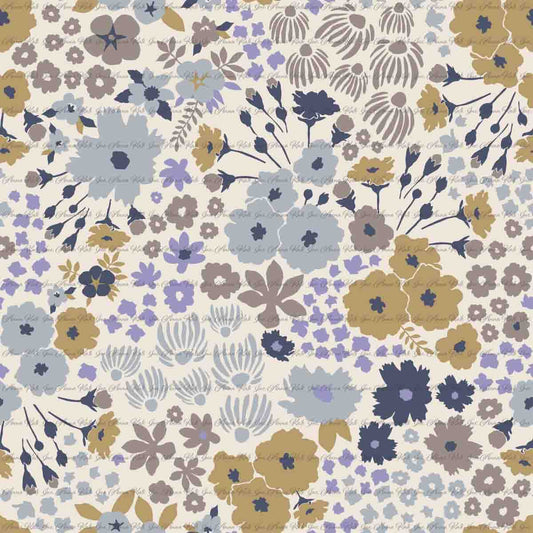 Harvest Light: Gathered Posey | Sparrow Swiss Dot Knit Fabric