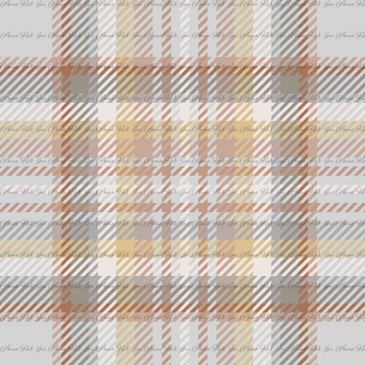 Turn Toward the Sun: Harvest Plaid | Robin Jersey Knit Fabric