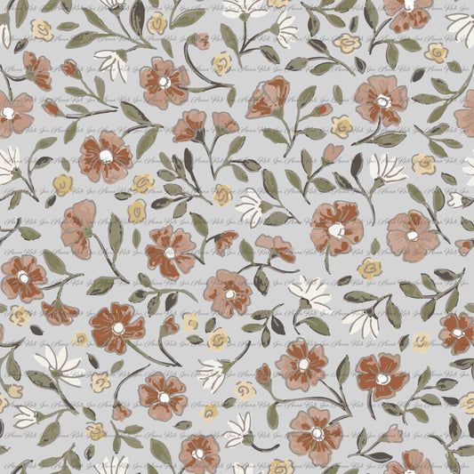 Turn Toward the Sun: Autumn Meadow | Robin Jersey Knit Fabric