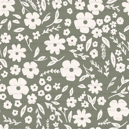 Where Wildflowers Gather: Little Cottage Posy | Robin Jersey Knit Fabric