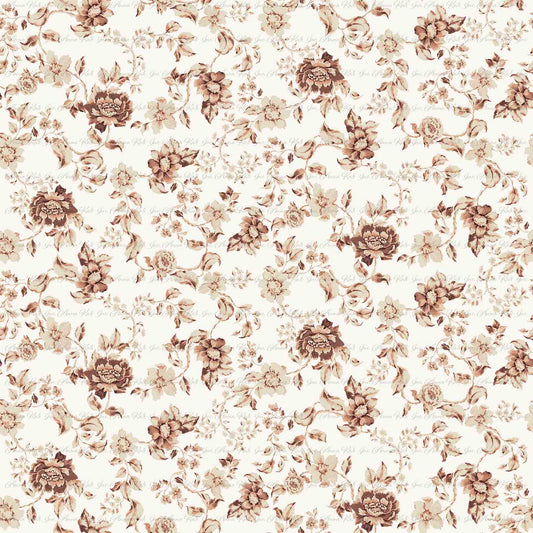 Izzy Floral | Chickadee Unbrushed Rib Knit Fabric