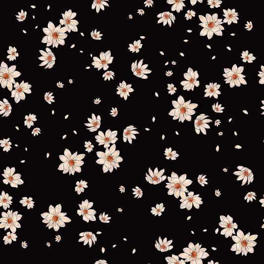 Kimberly Floral in Black | Robin Jersey Knit Fabric