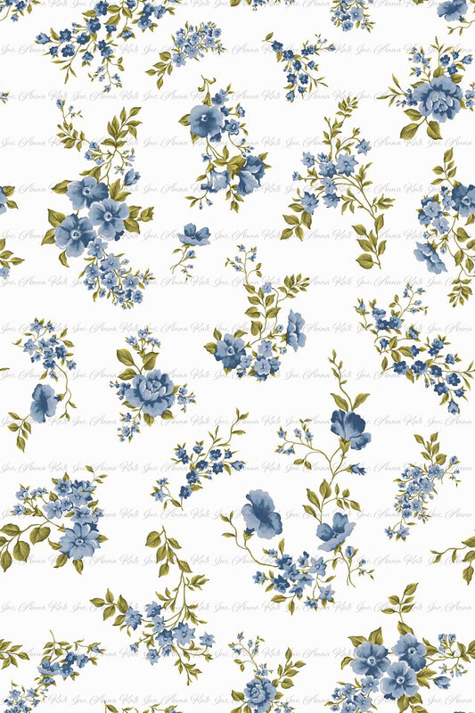 Maybelle Floral | Chickadee Unbrushed Rib Knit Fabric
