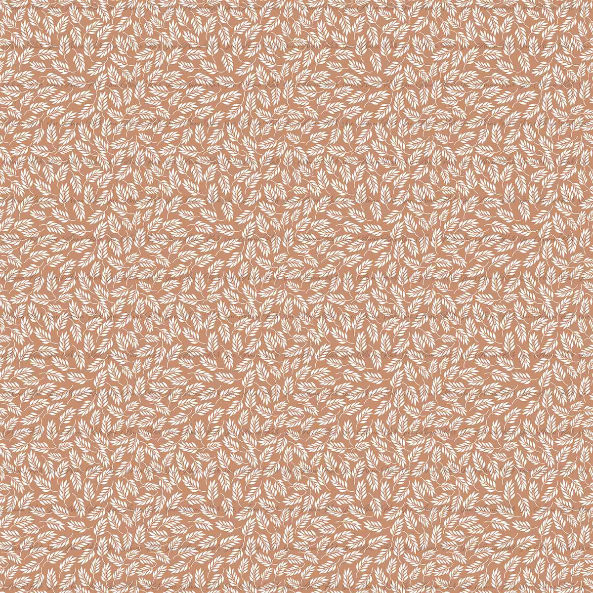 Wind-Blown Leaves in Autumn Rust | Robin Jersey Knit Fabric