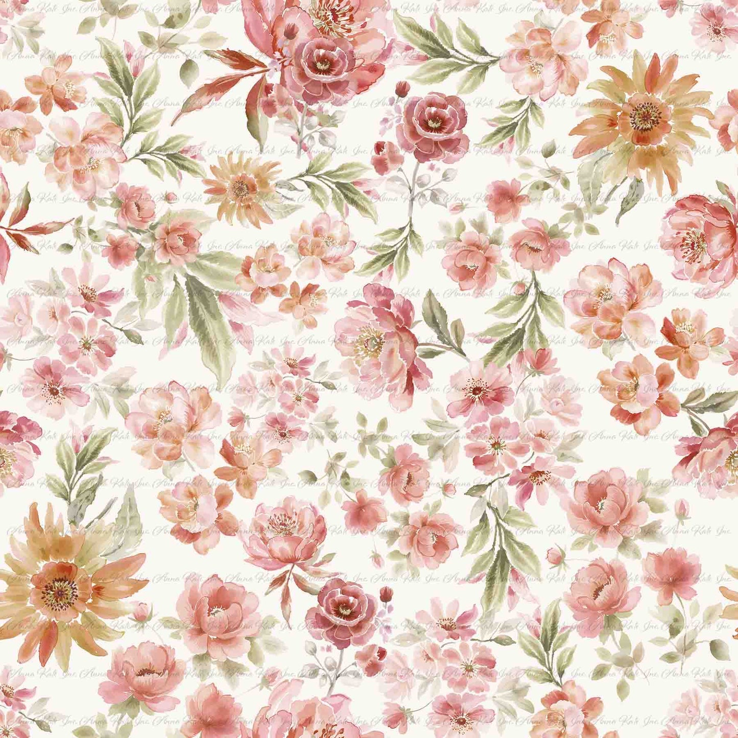 Kyla Floral | Starling Woven Diamond Dot Fabric
