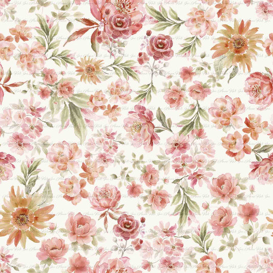 Kyla Floral | Starling Woven Diamond Dot Fabric