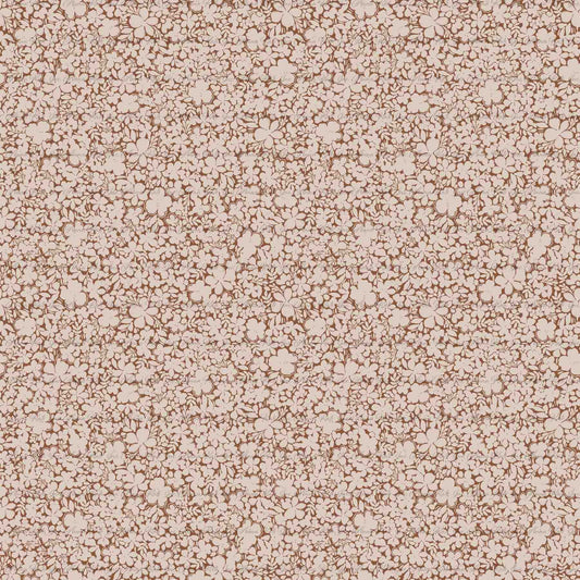 Bernice Vintage Floral in Rust | Chickadee Unbrushed Rib Knit Fabric