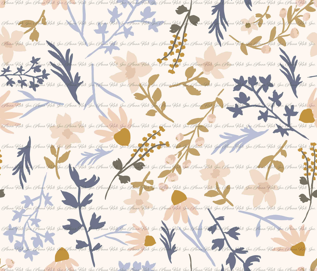 Softly Rooted: Where Small Flowers Grow | Robin Jersey Knit Fabric