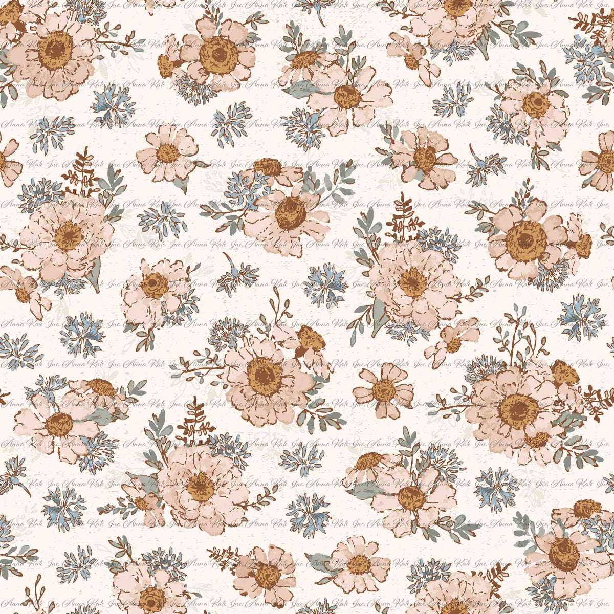 Zinnias in the Highlands: Highland Zinnias | Robin Jersey Knit Fabric